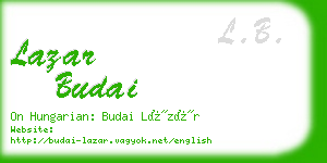 lazar budai business card